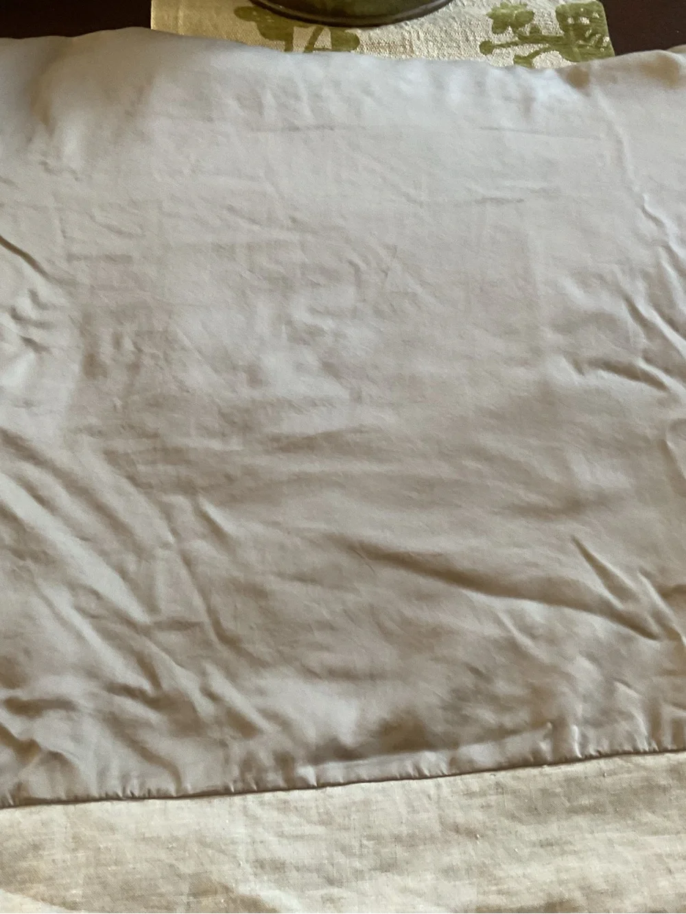 Pottery Barn Silky Tencel Lyocell Queen Duvet Cover Flax Linen Borders 3PCS